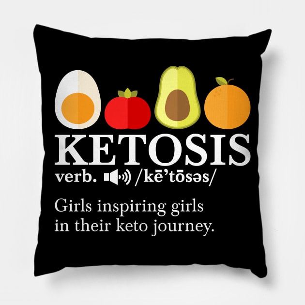 Girl Inspiring Girls in their Keto Journey Keto Diet Low Carb Pillow by CheesyB