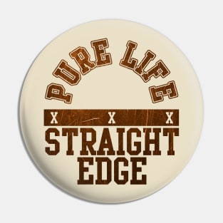 straight edge - pure life best Pin