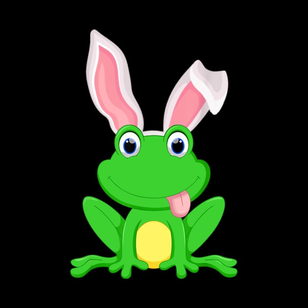 Funny Frog Bunny Hat Happy Easter Day T-Shirt Easter by craiglimu