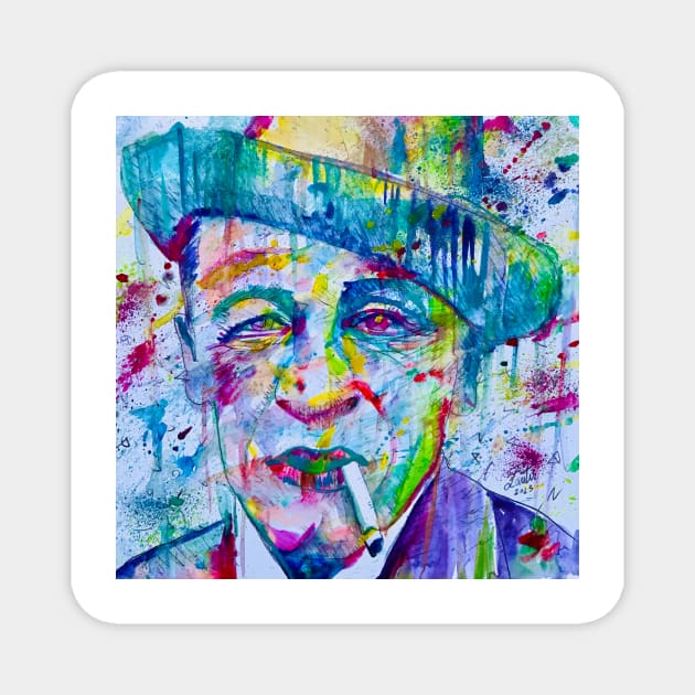 BLAISE CENDRARS watercolor portrait .1 Magnet by lautir