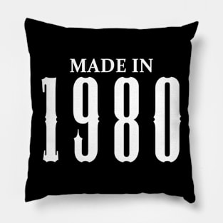 Made in 1980 year | Simple White Pillow