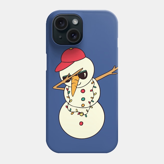 Cute Dabbing Christmas Snowman Phone Case by SLAG_Creative