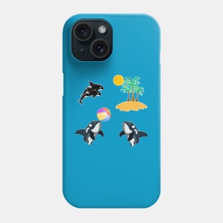 summer vibe with orca at sea Phone Case