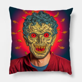 Comedian Mark Normand Retro Punk Zombie Art Pillow