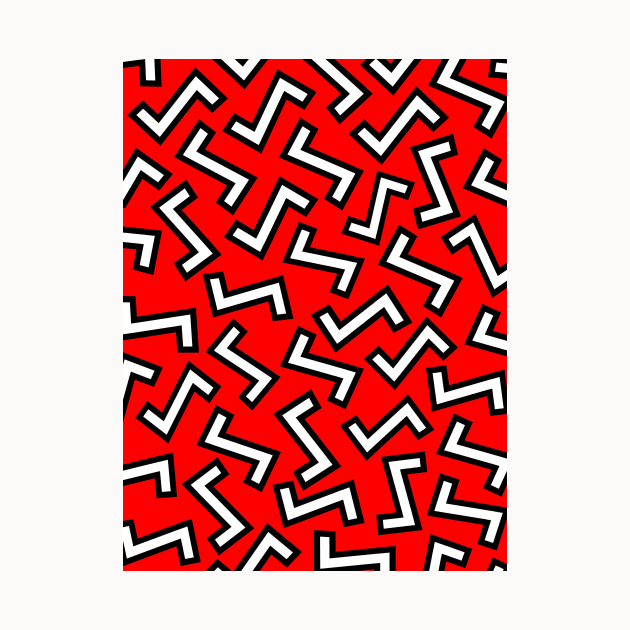 RED 1980 Retro Pattern by SartorisArt1