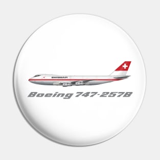 Swissair 747-257B Tee Shirt Version Pin