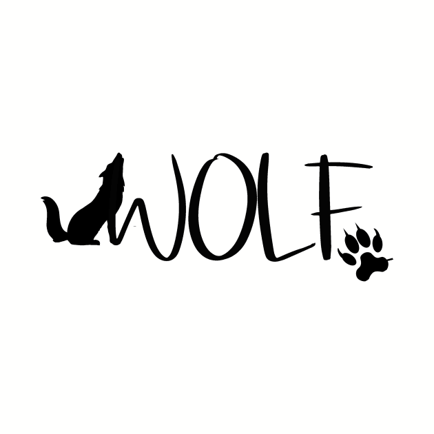 Wolf Text Art by Country Mouse Studio