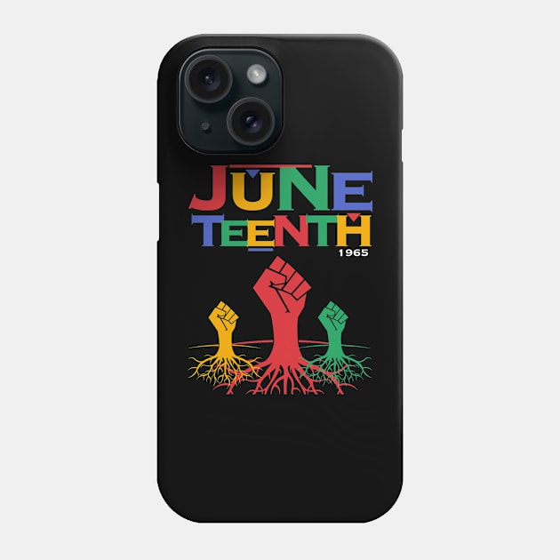 june teenth fist of 3 Phone Case by BiG HueB