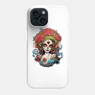 Feeling edgy with this skull graffiti piece Phone Case