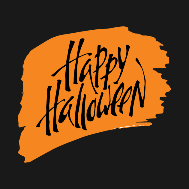 PUMPKIN happy hallowen simple black orange by nabilamustopa