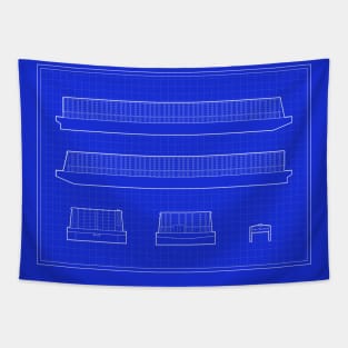 Vancouver Barge Blueprint Tapestry