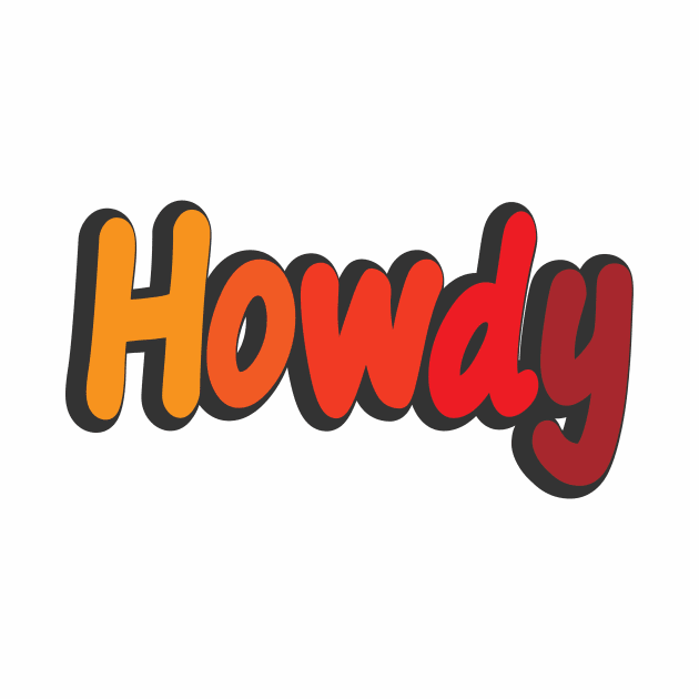 Howdy Colorful Typography Design by DinaShalash