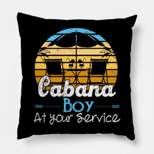 CABANA BOY AT YOUR SERVICE | POOL PARTY BOY BARTENDER FUNNY Pillow