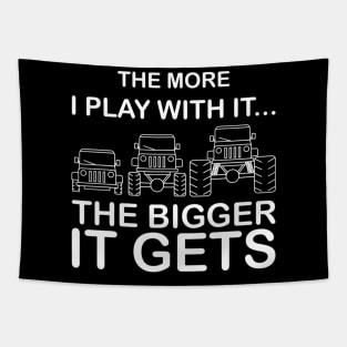 Cool The More I Play With It the Bigger It Gets Men Women T shirt Tapestry