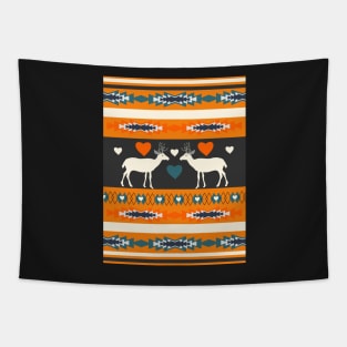 Ethnic romantic deer Tapestry