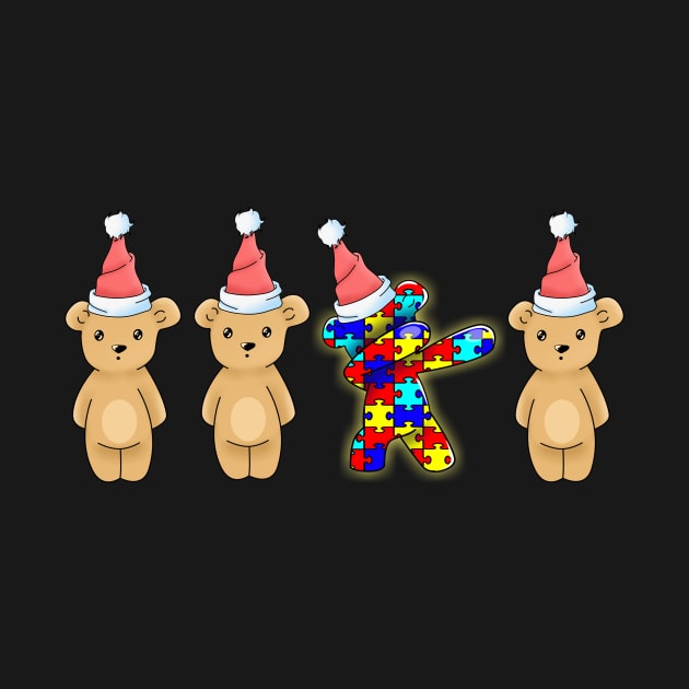 Autism Dabbing Christmas Bears by KawaiiForYou