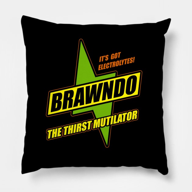 Brawndo Pillow by dustbrain