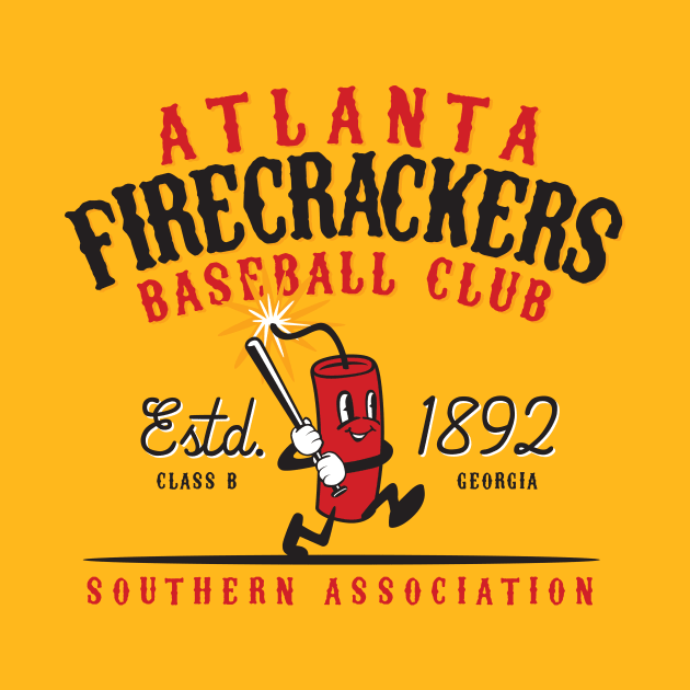 Atlanta Firecrackers Baseball by MindsparkCreative