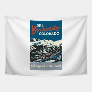 Breckenridge Vintage Ski Poster Tapestry