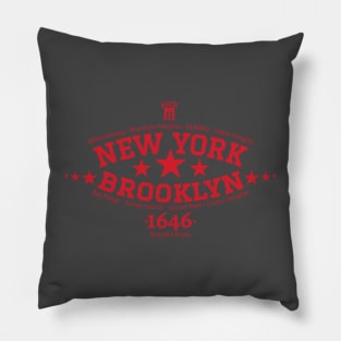 New York Brooklyn - Brooklyn Schriftzug - Brooklyn college style Logo Pillow