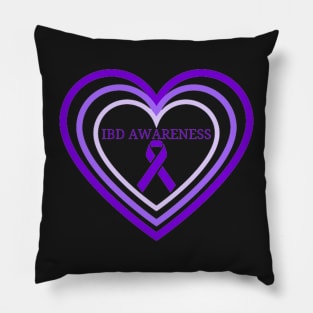 IBD Awareness in Hearts Pillow