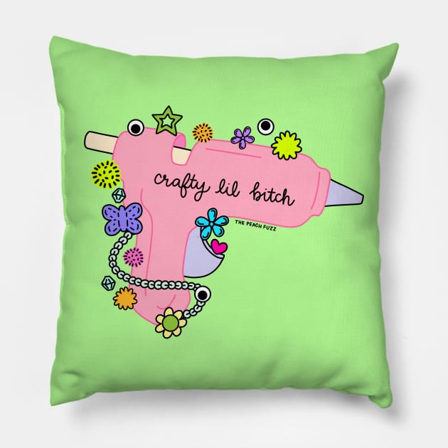 Crafty Little Bitch - The Peach Fuzz Pillow by ThePeachFuzz