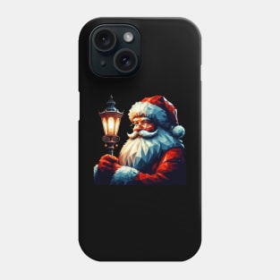 Christmas santa with light Phone Case