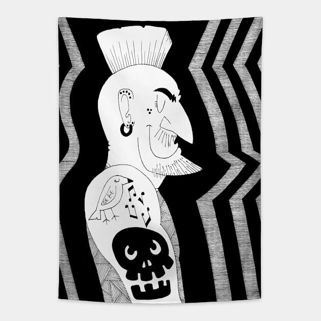 Happy punk Tapestry by adrianserghie