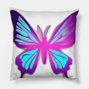 Butterfly Neon Shadow Silhouette Anime Style Collection No. 307 Pillow