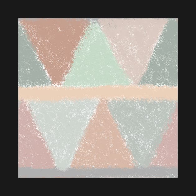 Earth Tones Sketchy Chalk Triangle Pattern by Cato99