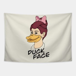 Duck face girl Tapestry