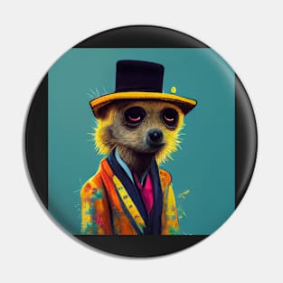 colourful meerkat 02 Pin