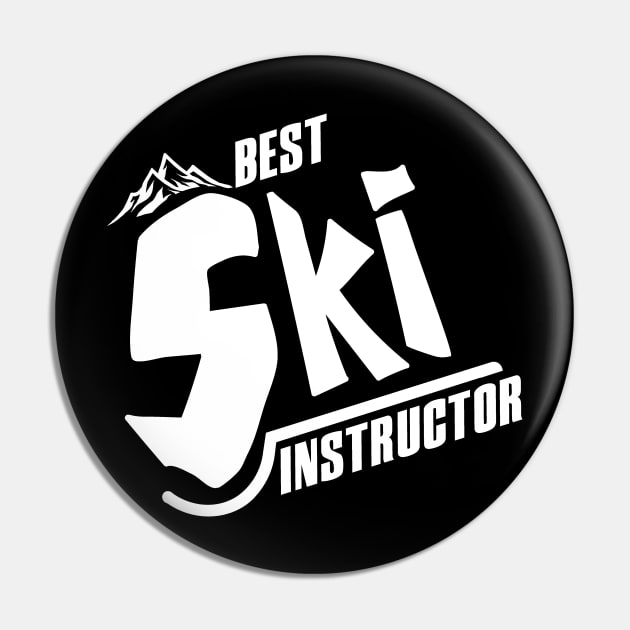 Skiing Teacher Skier Coach Ski Instructor Course Pin by dr3shirts