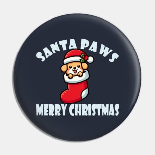 Santa Paws Is Coming To Town Pin