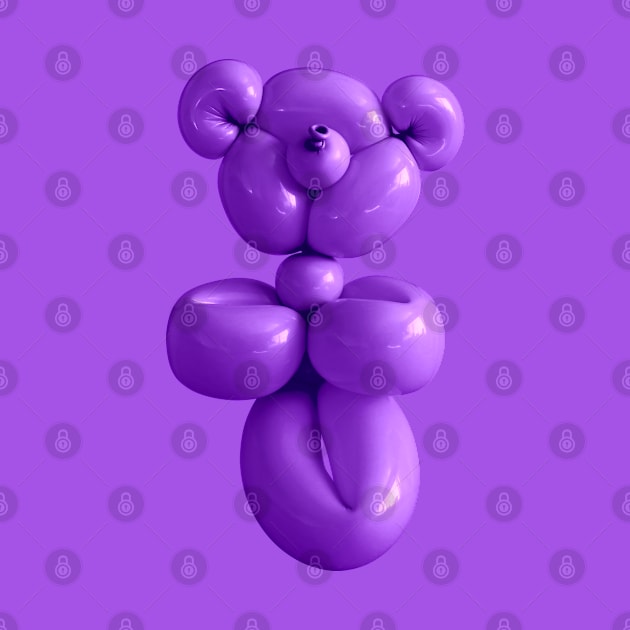 Teddy bear balloon in purple by CACreative