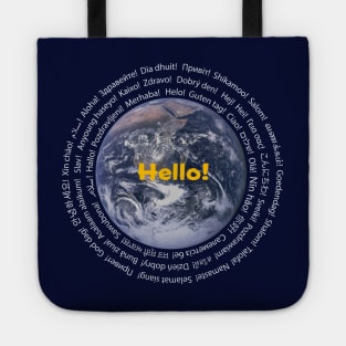 Hello Word in Different Languages ESL Teachers Students Tote