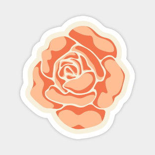 BIG ROSE Orange Blush Rust Flower - UnBlink Studio by Jackie Tahara Magnet