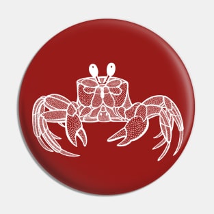 Ghost Crab - crab lovers hand drawn design Pin