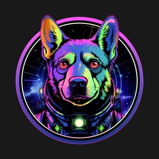 Blue Heeler Space Astronaut Australian Cattle Dog Cosmic T-Shirt