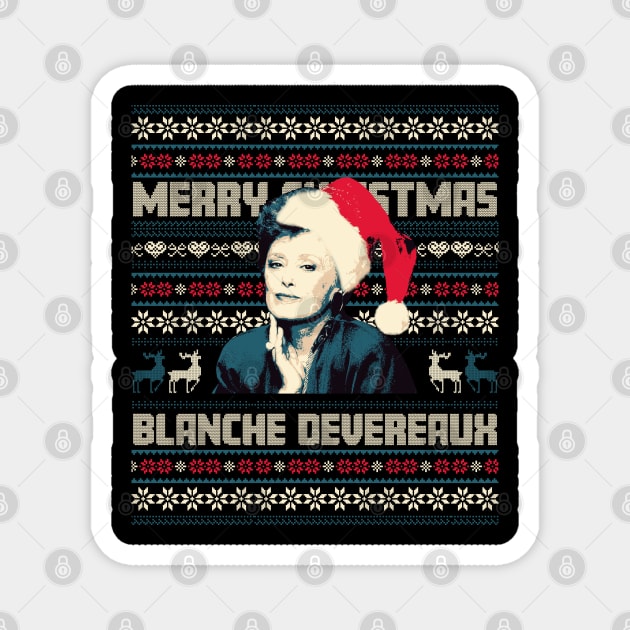 Blanche Devereaux Merry Christmas Magnet by mia_me