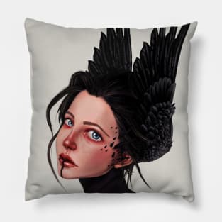 Raven girl Pillow