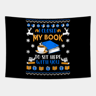 Bookish Christmas Sweater. Book Lover Christmas Gift. Tapestry