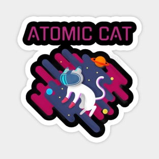 Atomic cat in outer space Magnet