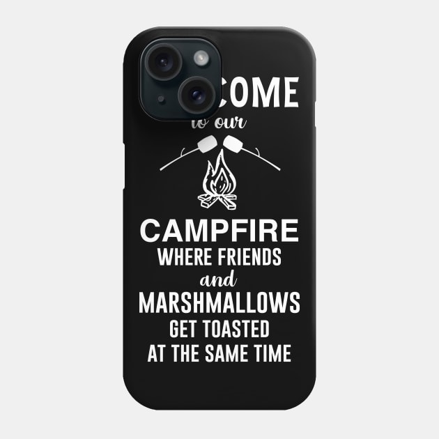 Welcome to our campfire Phone Case by anema