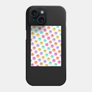 Multicoloured Emoji Smiley Faces Pattern Phone Case