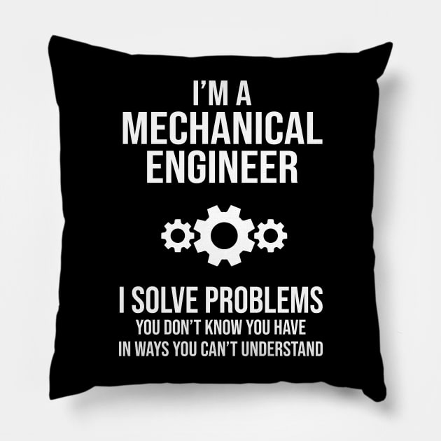 Funny Mechanical Engineer Pillow by anupasi