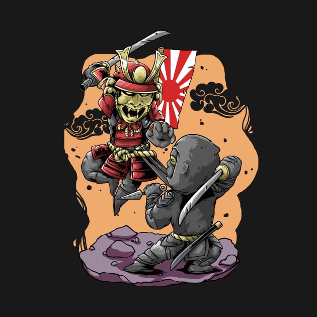 japanese ninja vs samurai by FEARGOD COMPANY