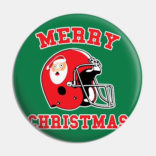 Surprised Santa 80s Profile Helmet Pin by HelmetAddict