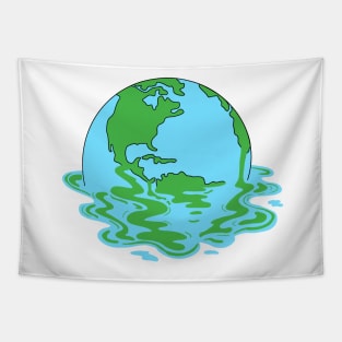 Earth day Melting Planet Tapestry