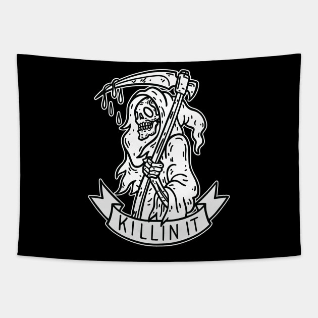 Killin it Grim Reaper Tapestry by Seven Relics